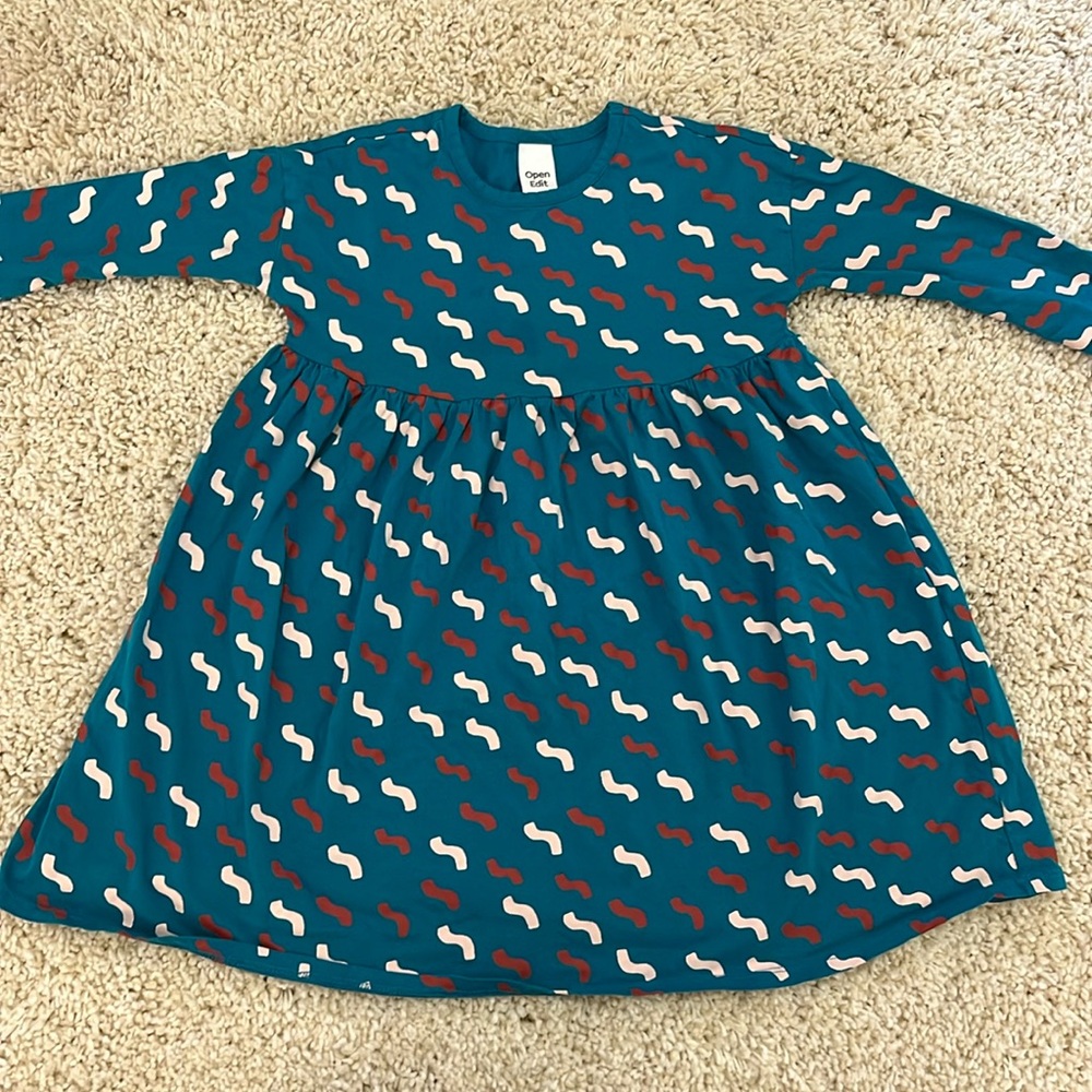 Open Edit | Turquoise Girls Dress | Size 5T + GAP cardigan Bundle